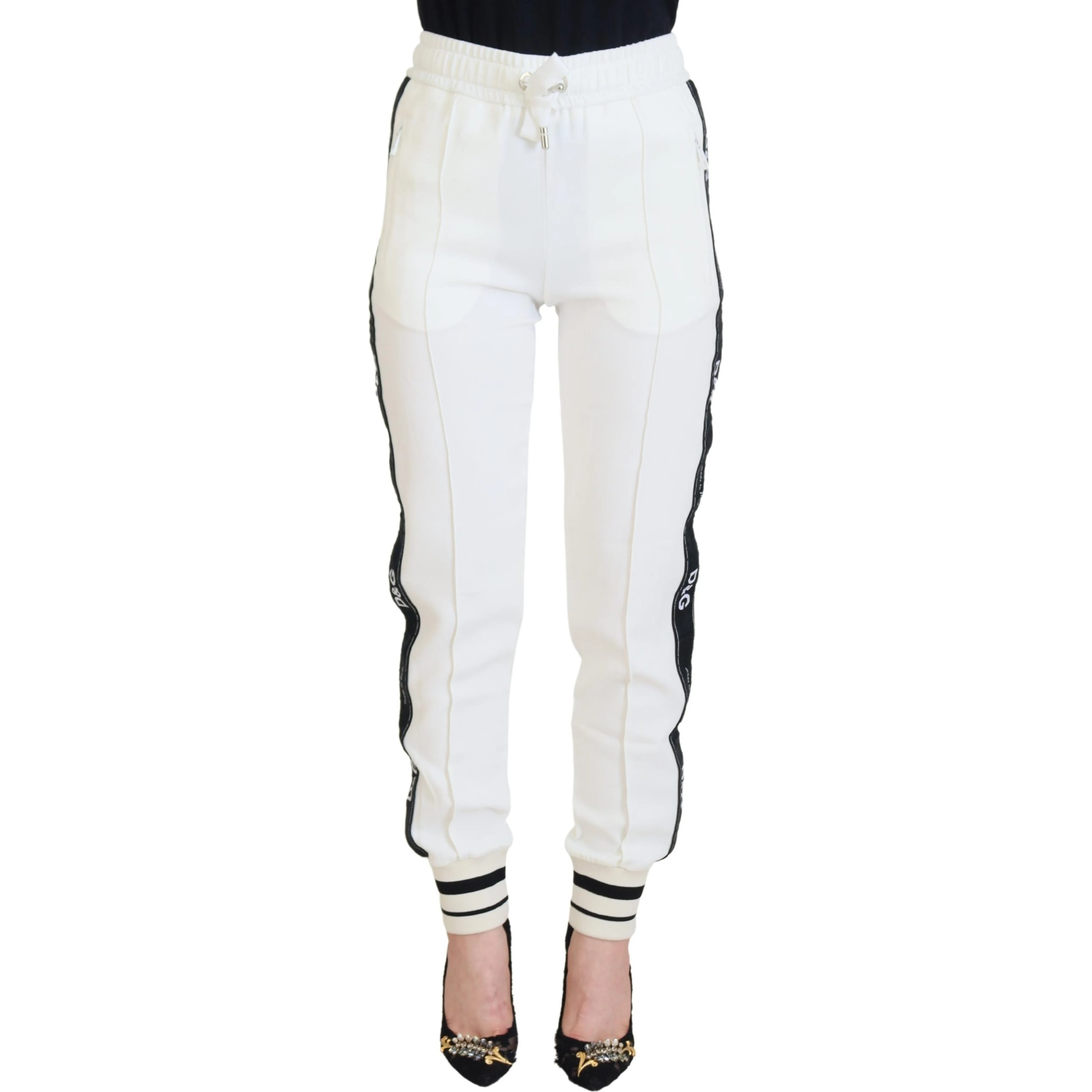 White DG Logo Sweatpants Pants