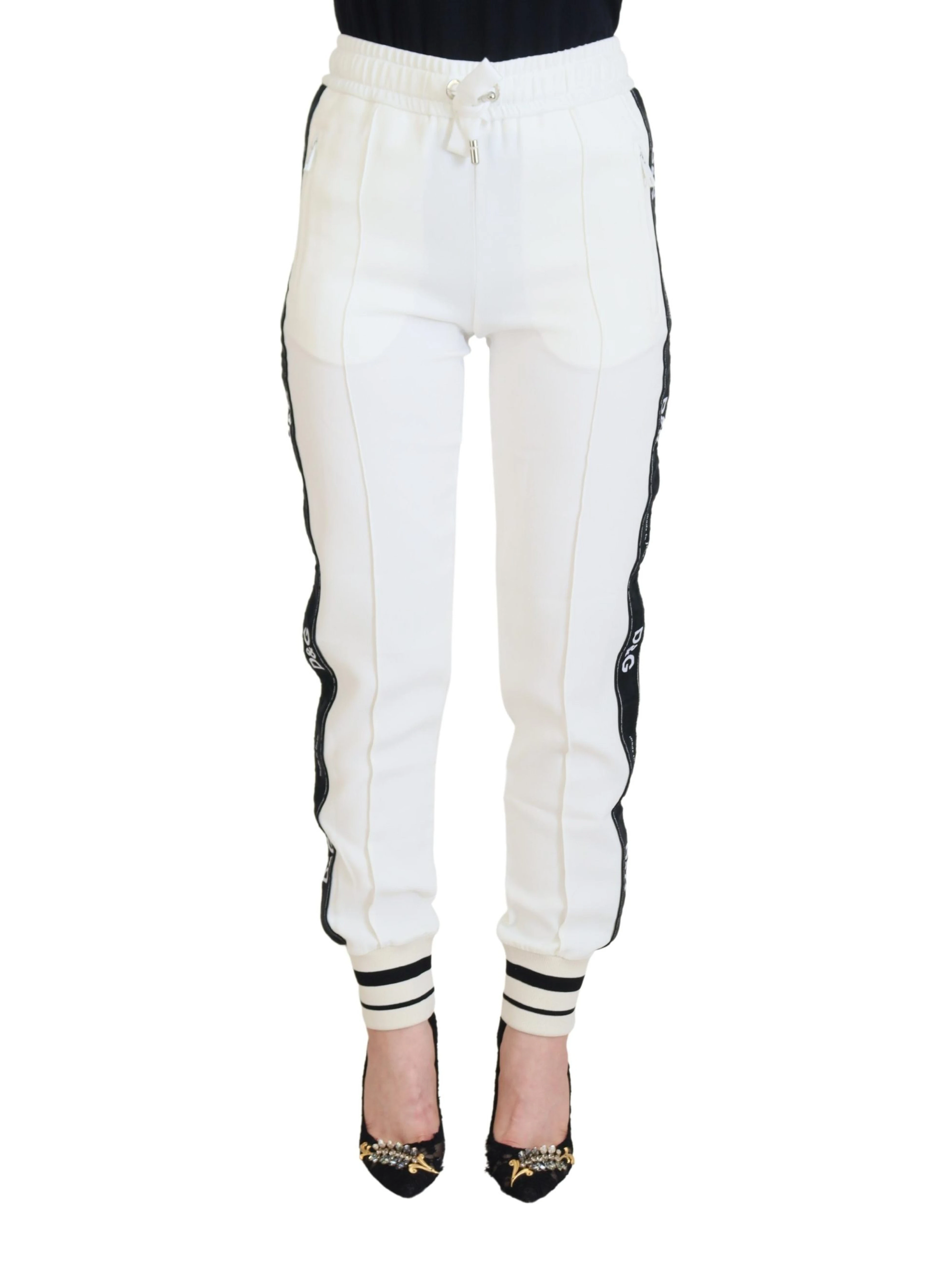 White DG Logo Sweatpants Pants