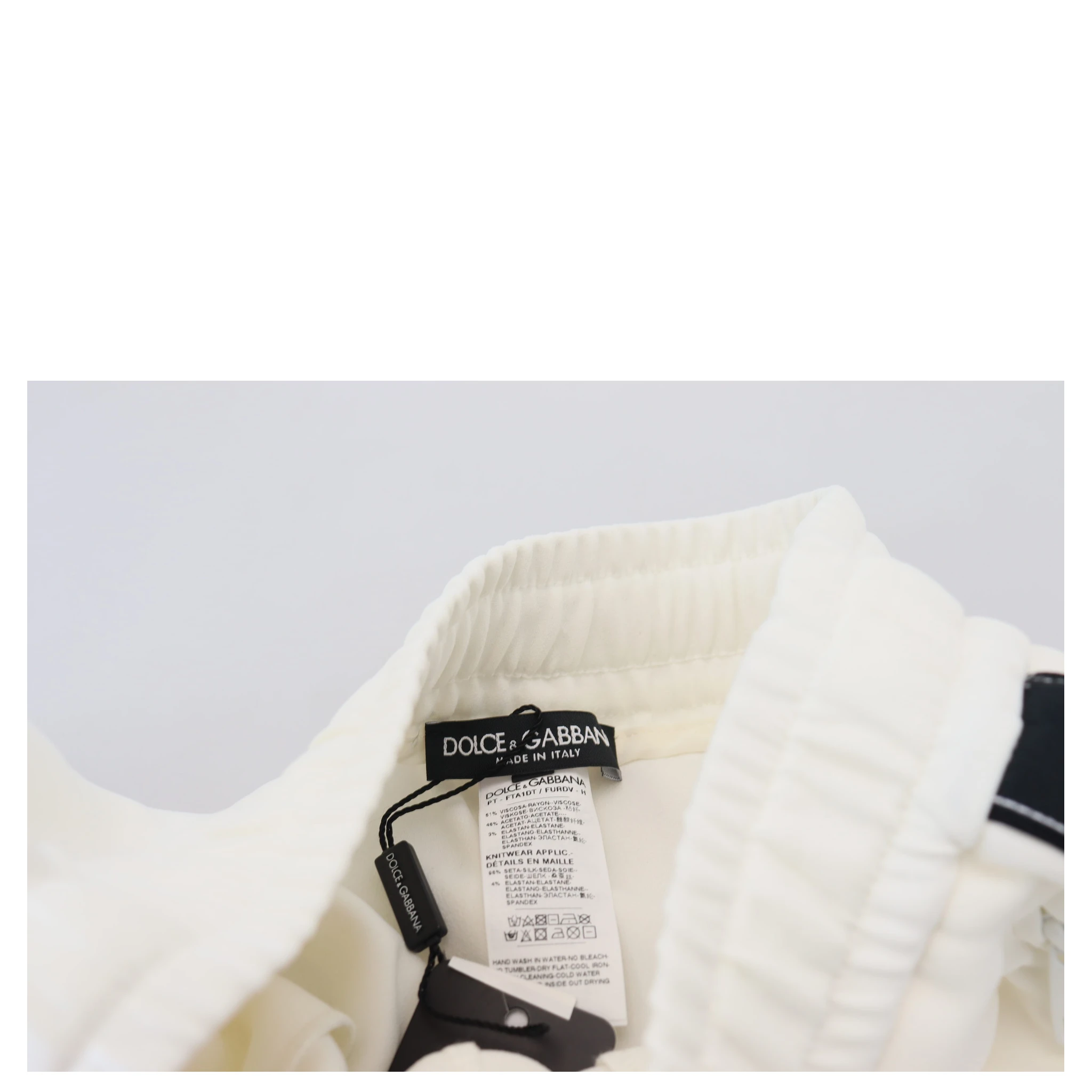 White DG Logo Sweatpants Pants