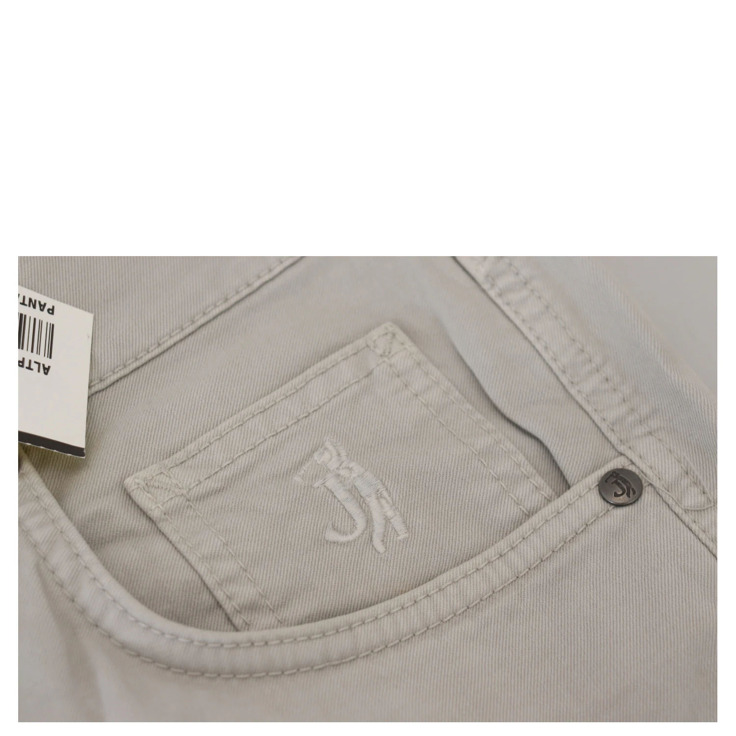 Gray Cotton Tapered Men Casual Pants