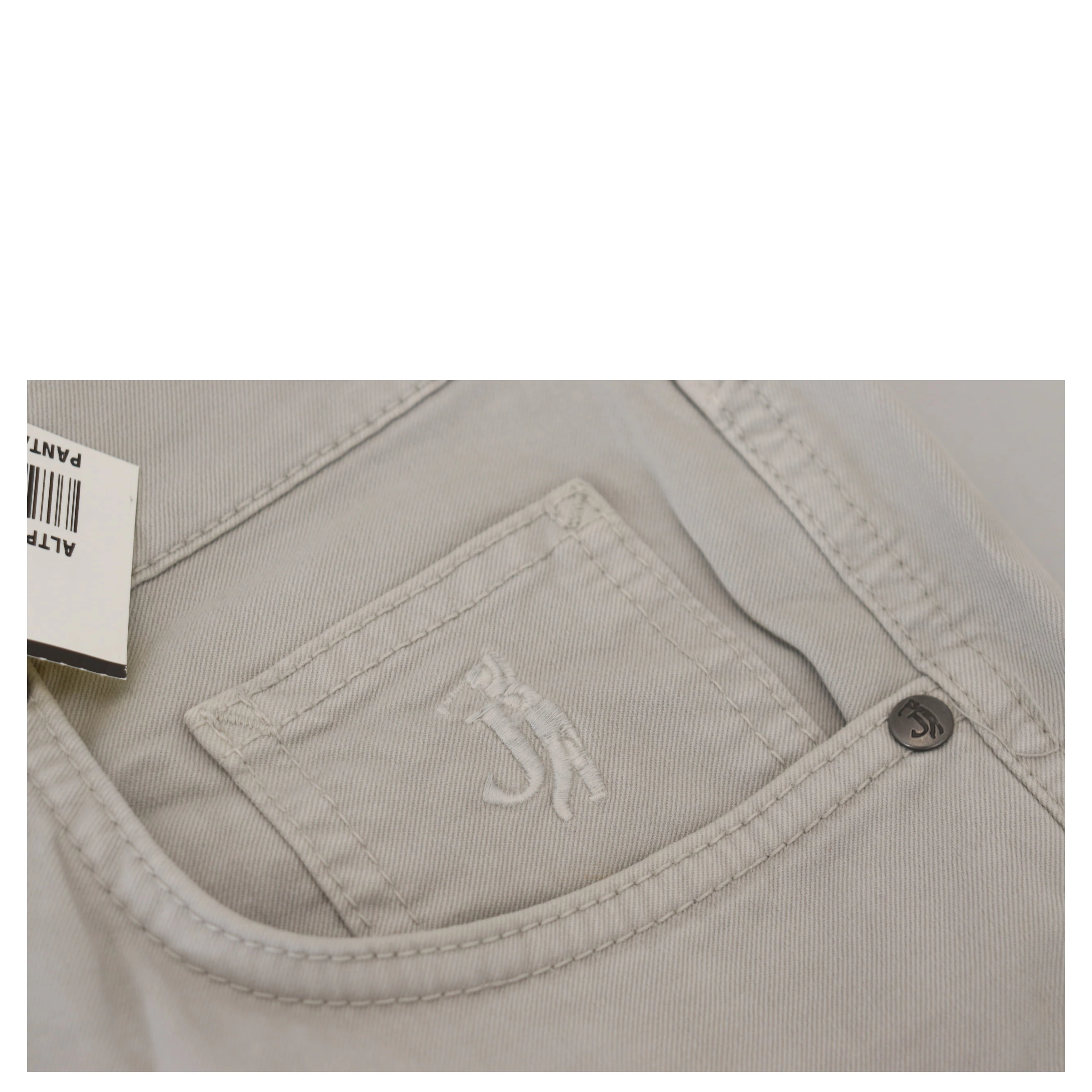 Gray Cotton Tapered Men Casual Pants