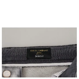 Gray Washed Skinny Men Denim Jeans