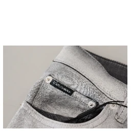 Gray Washed Skinny Men Denim Jeans