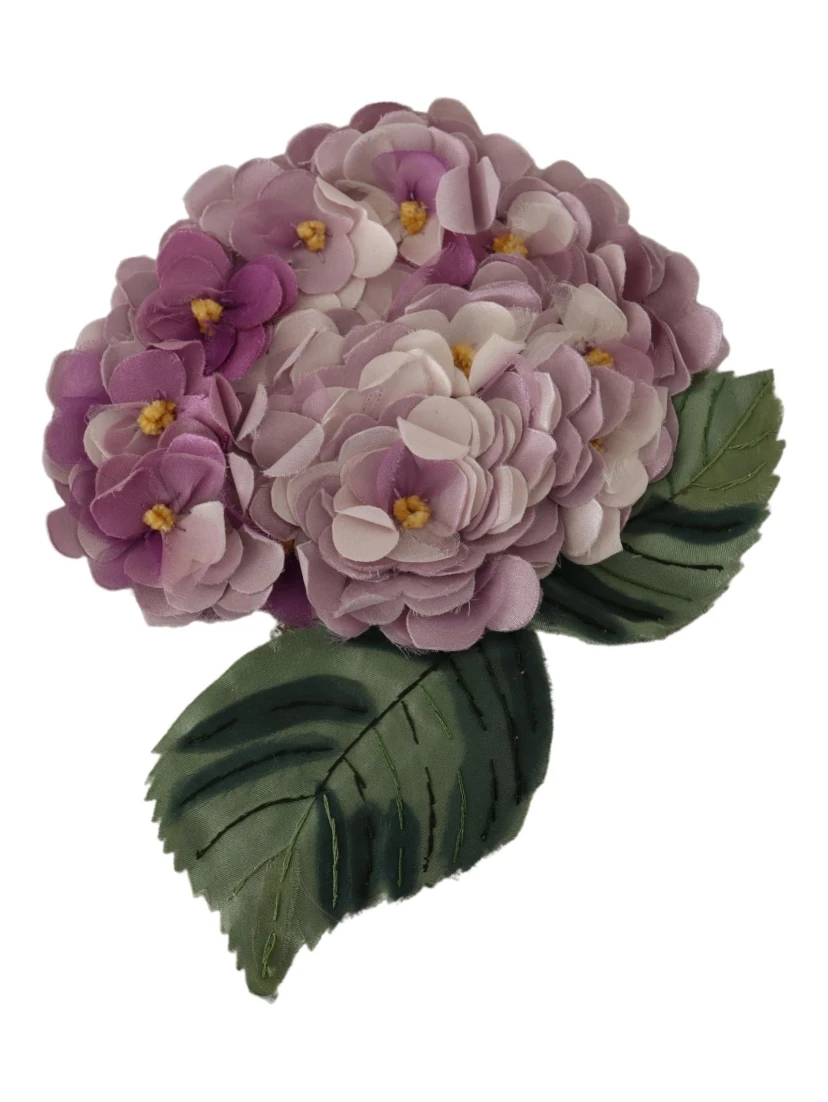 Purple Floral Gold Tone Brass Women Brooch