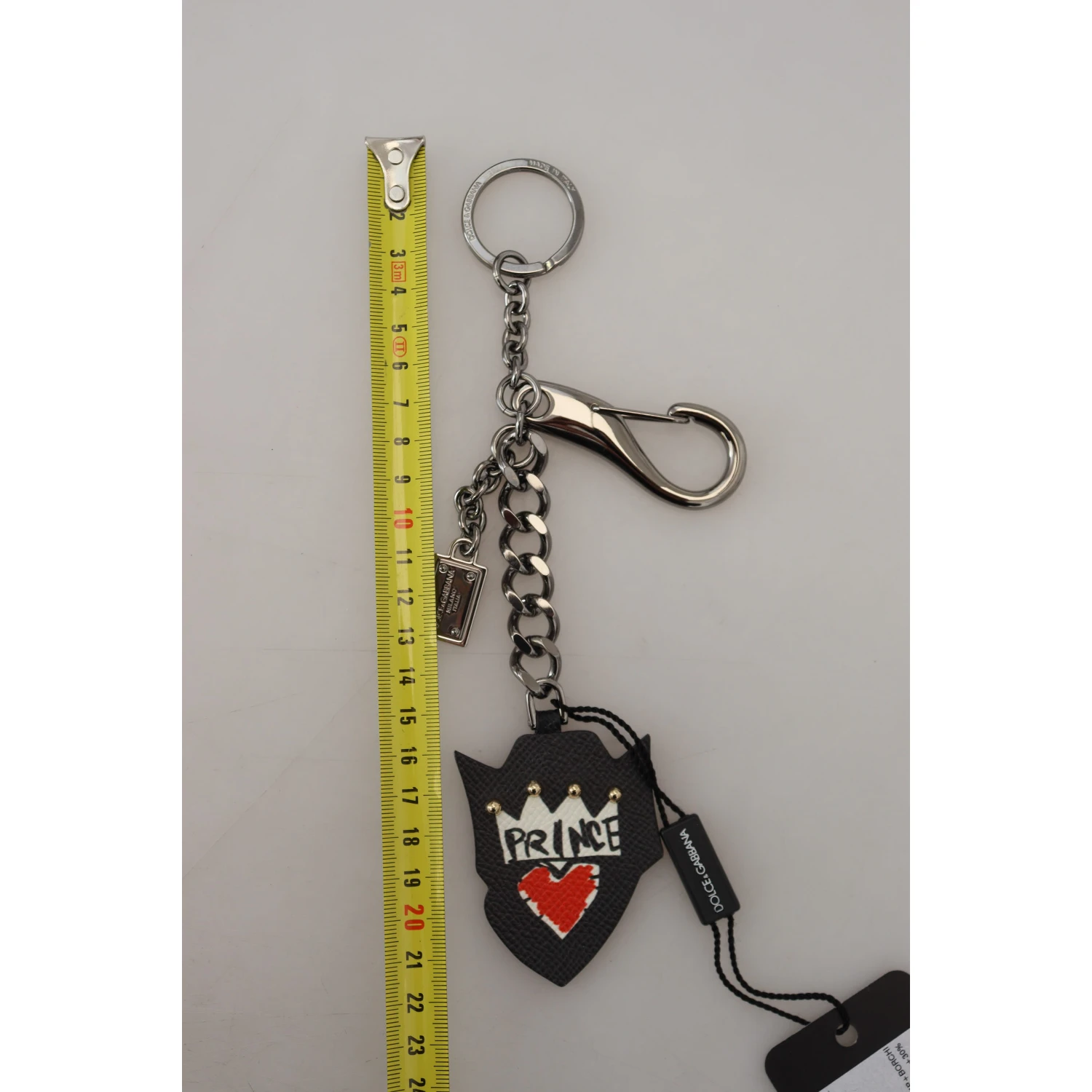 Black Prince Studs Logo Silver Brass Keychain