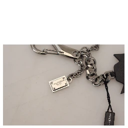 Black Prince Studs Logo Silver Brass Keychain