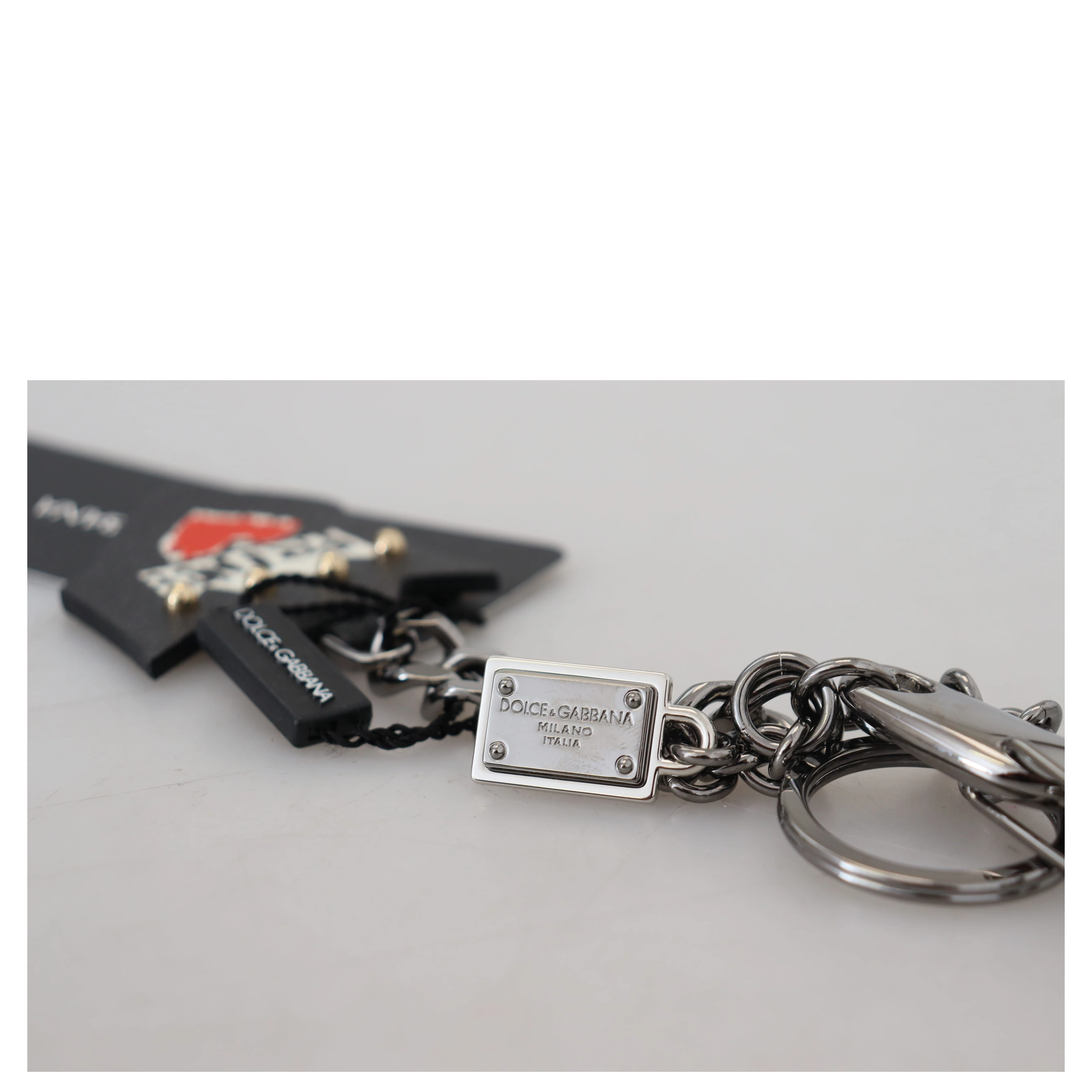 Black Prince Studs Logo Silver Brass Keychain