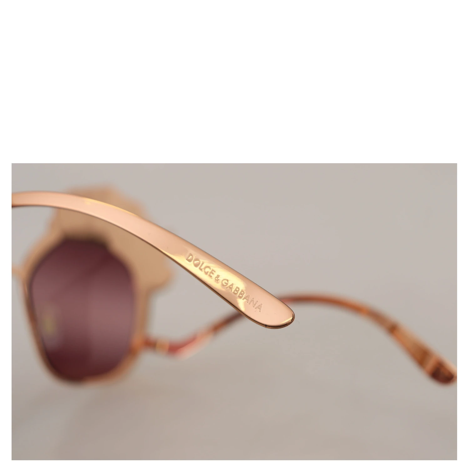 Pink Gold Rose Sequin Embroidery DG2202 Sunglasses
