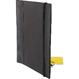 Black Leather Bifold Travel Holder Logo Wallet