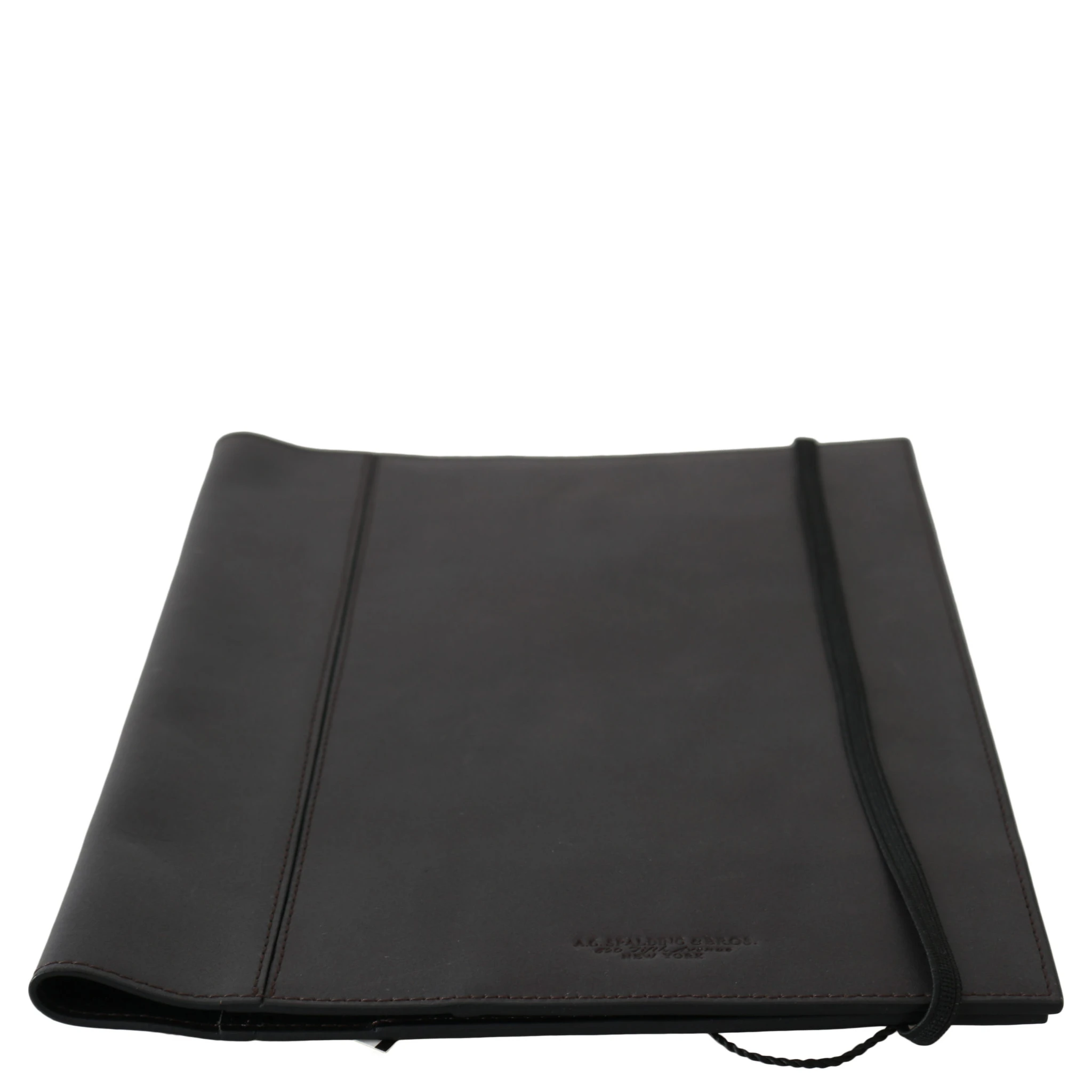 Black Leather Bifold Travel Holder Logo Wallet