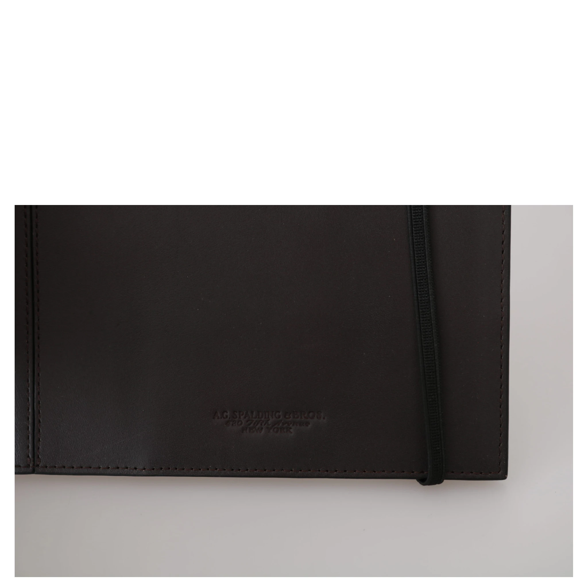 Black Leather Bifold Travel Holder Logo Wallet