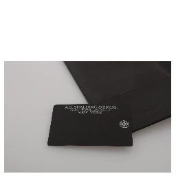 Black Leather Bifold Travel Holder Logo Wallet