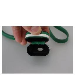 Green Leather Strap Gold Metal Logo Airpods Case