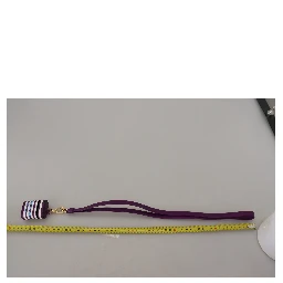 Purple Leather Strap Gold Metal Logo Airpods Case