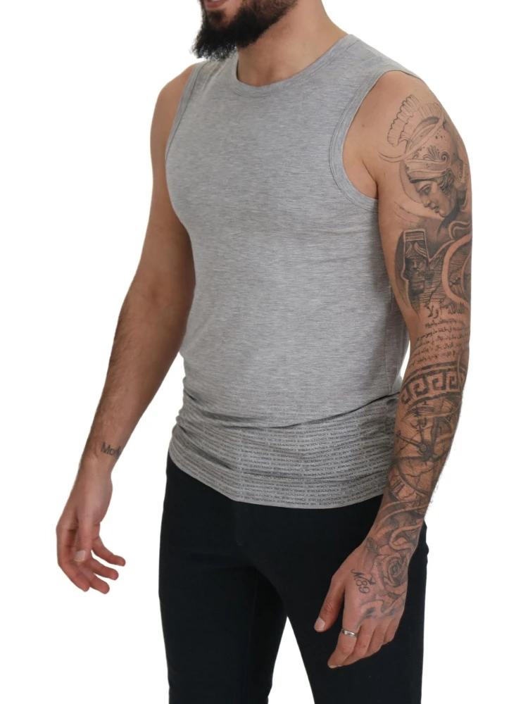 Grey Sleeveless Men Pullover T-shirt alternative