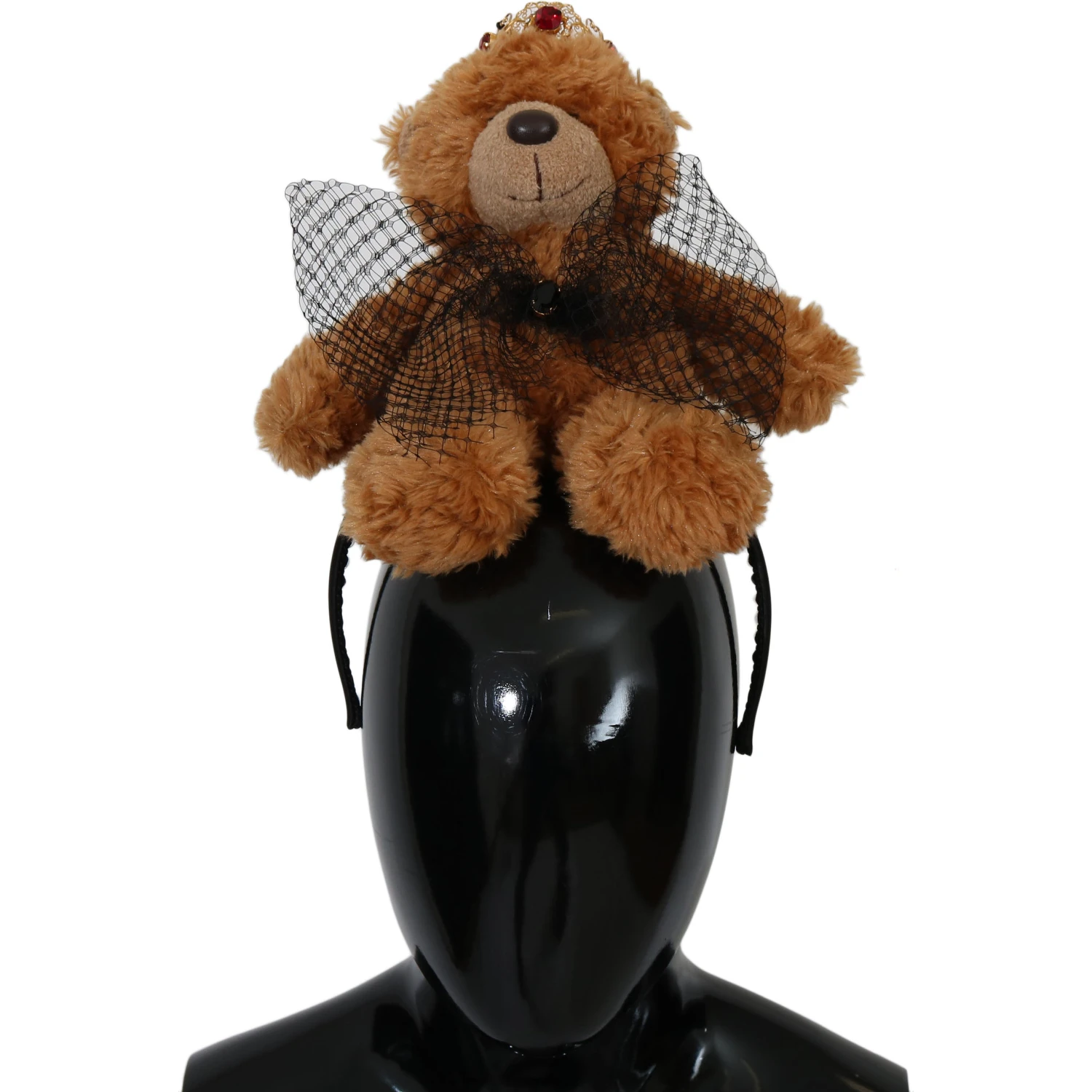 Teddy Bear Gold Crystal  Crown Tiara Diadem Hair Band
