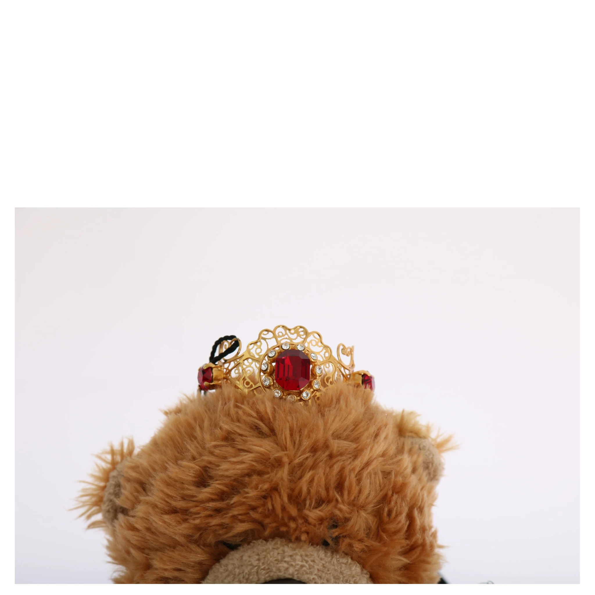 Teddy Bear Gold Crystal  Crown Tiara Diadem Hair Band