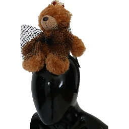 Teddy Bear Gold Crystal  Crown Tiara Diadem Hair Band