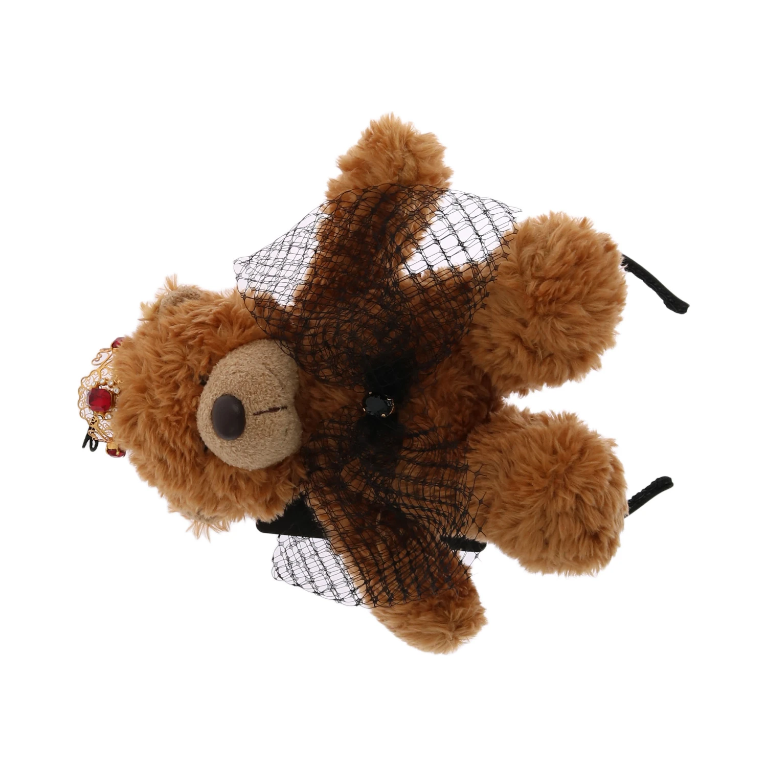 Teddy Bear Gold Crystal  Crown Tiara Diadem Hair Band