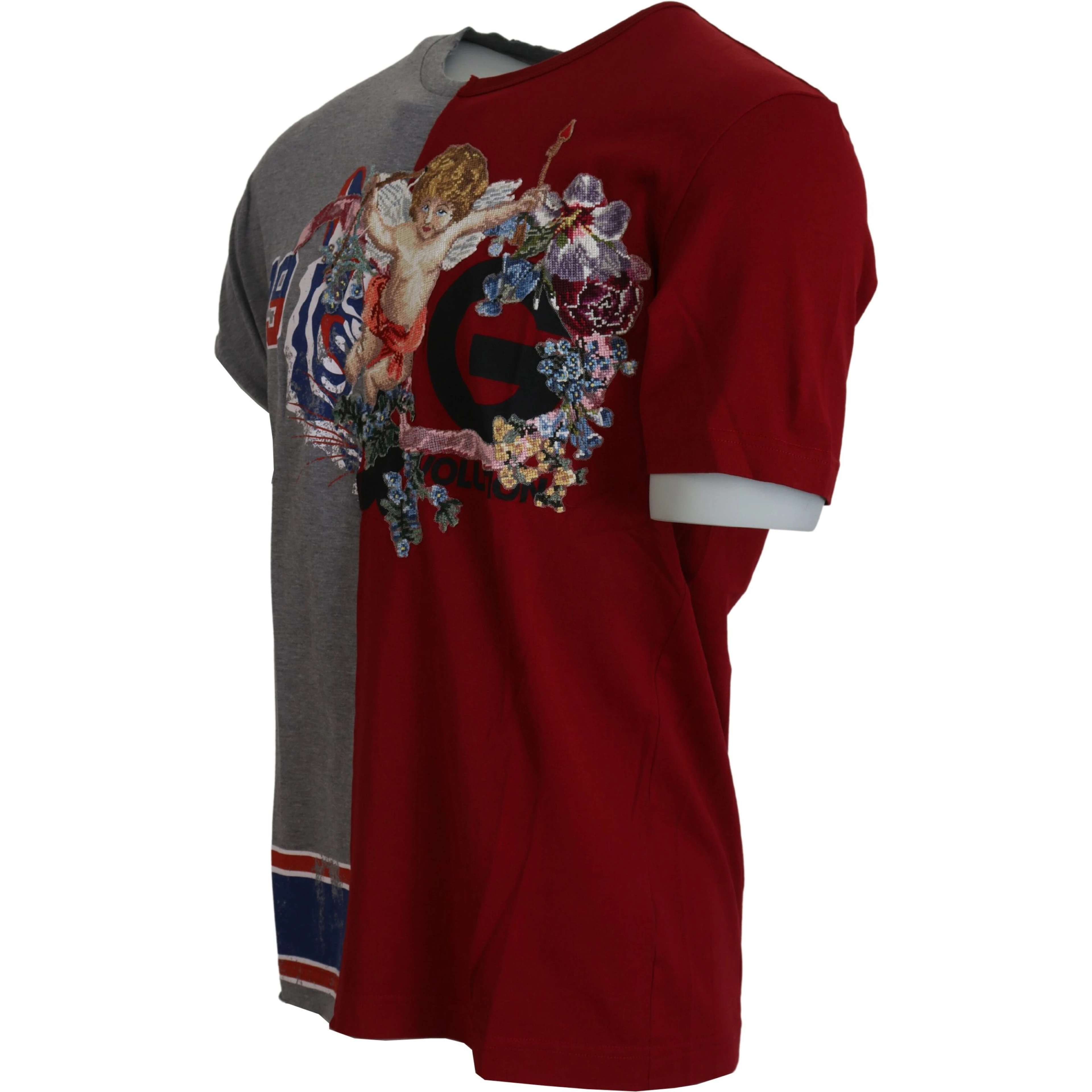 Red Gray Two Model DG Angel Crewneck T-shirt