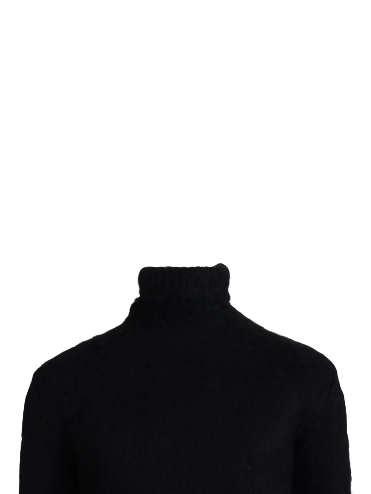 Black Gold Turtleneck Mohair Pullover Mens Sweater alternative