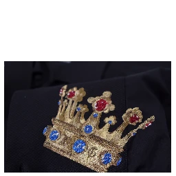 Black Gold Crown Slim Fit Dress Formal Shirt