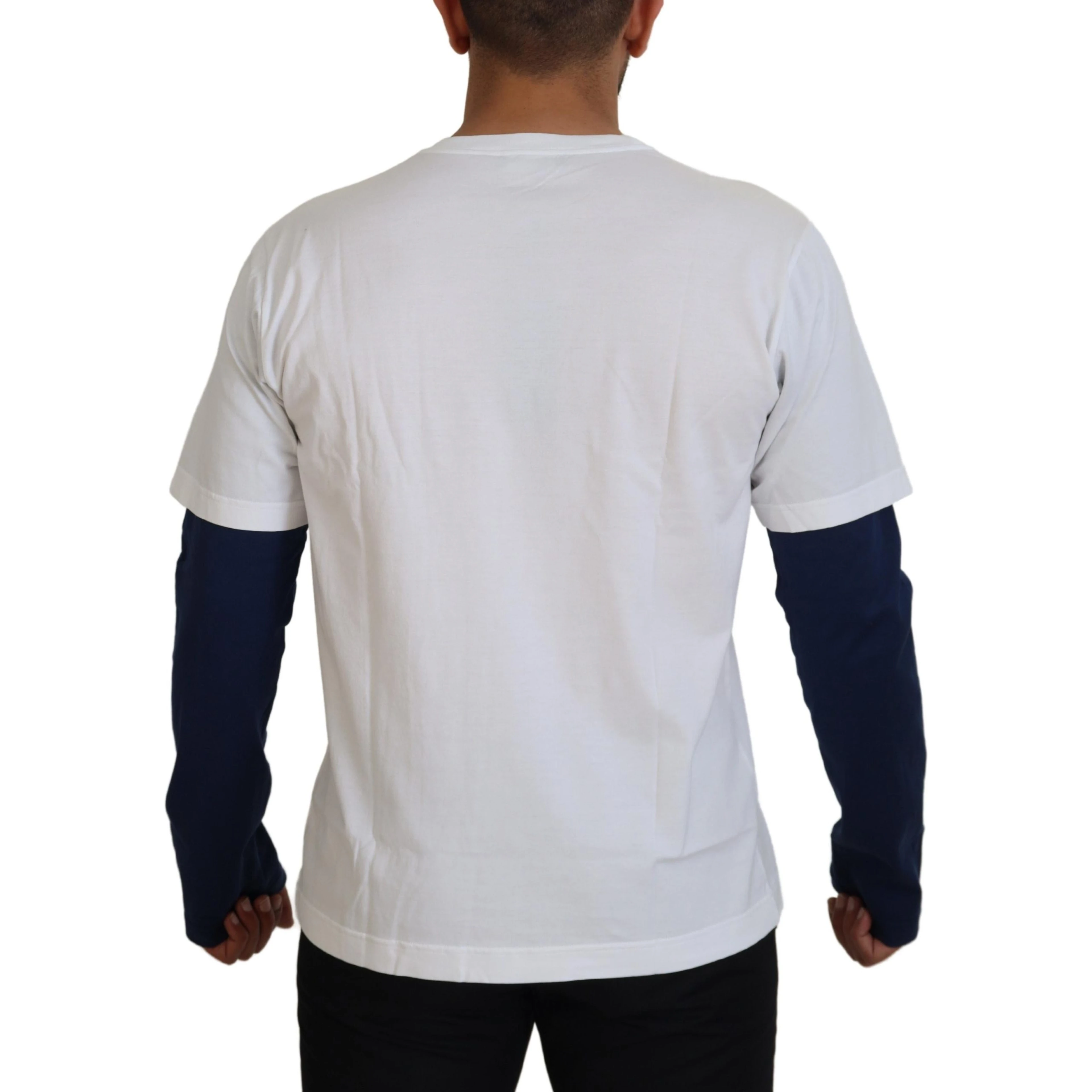White Blue DG Crown Pullover Sweater