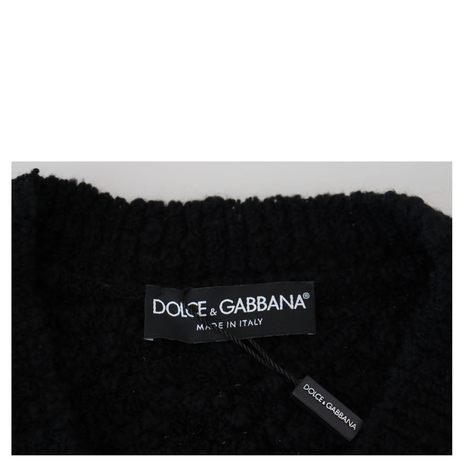 Black Wool V-neck Knitted Pullover Sweater