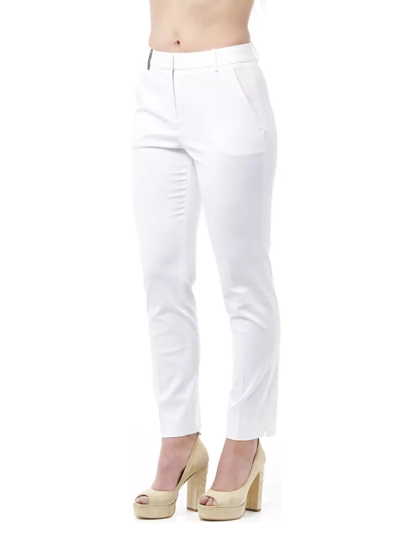 White Cotton Jeans & Pants