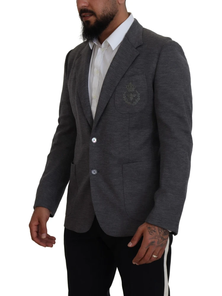 Gray Wool Stretch Slim Fit Jacket Blazer alternative