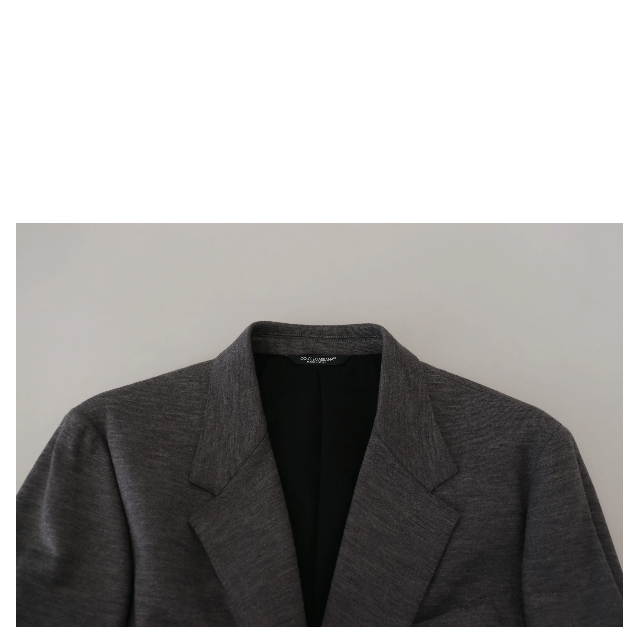 Gray Wool Stretch Slim Fit Jacket Blazer
