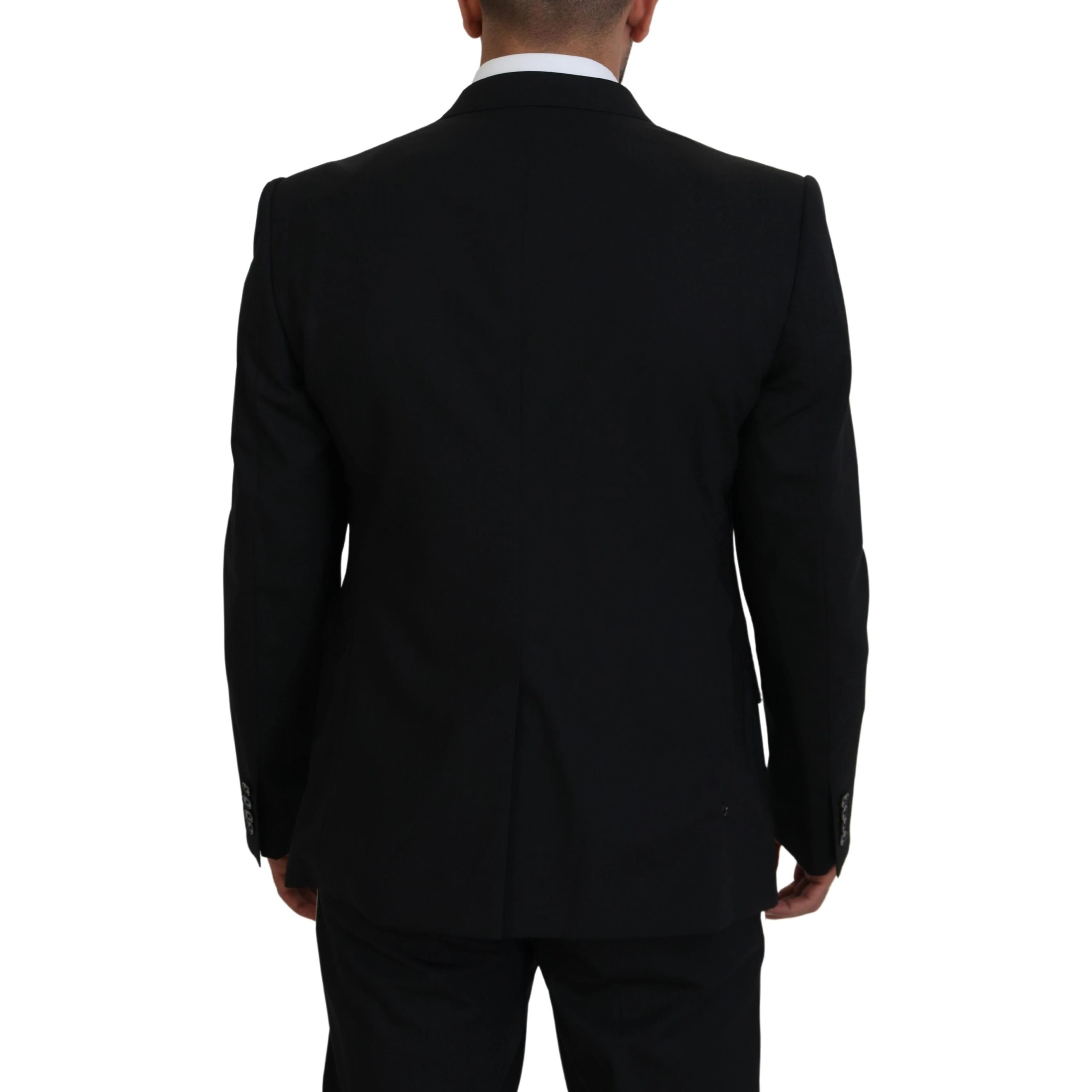 Black Wool Stretch Slim Fit Jacket Blazer