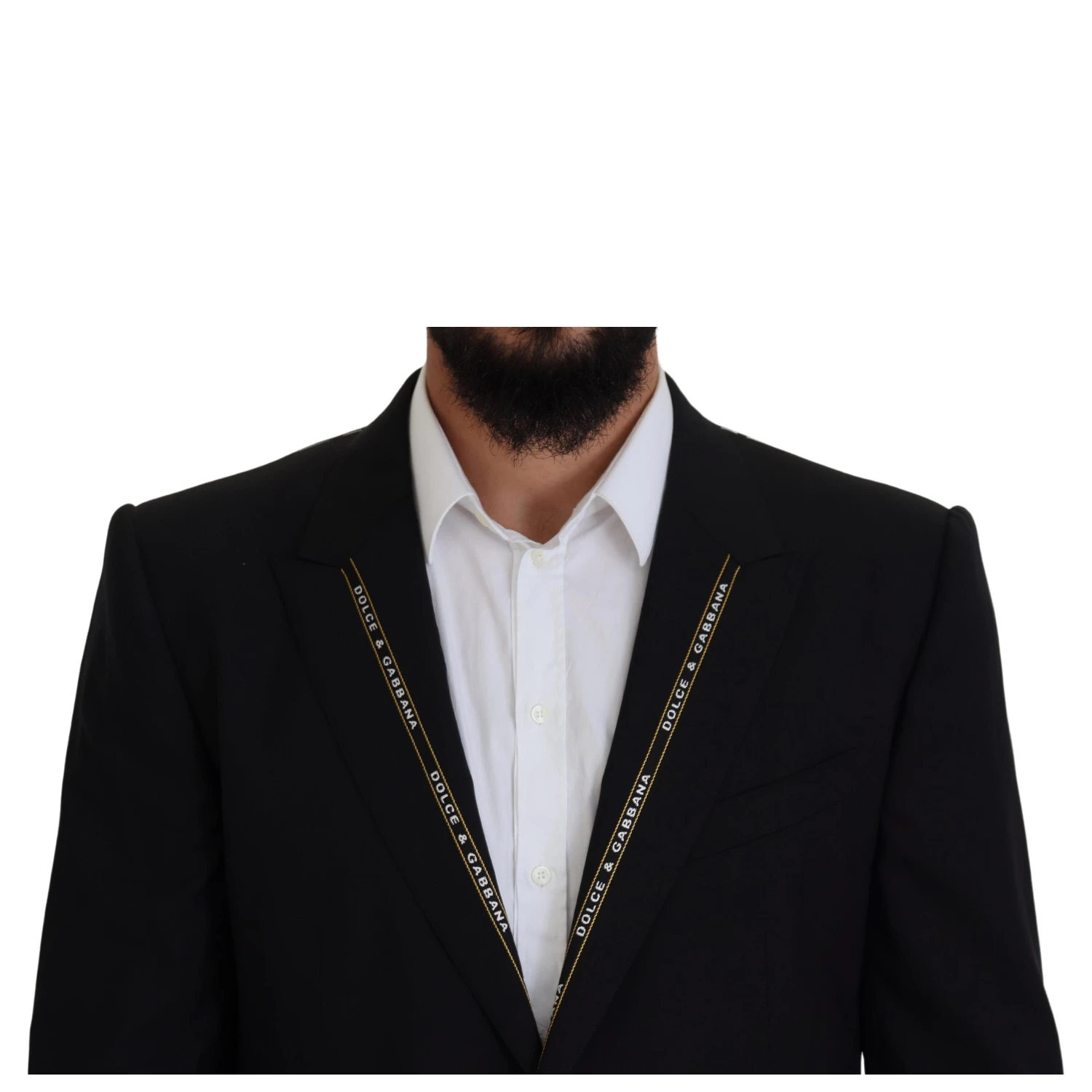 Black Wool Stretch Slim Fit Jacket Blazer