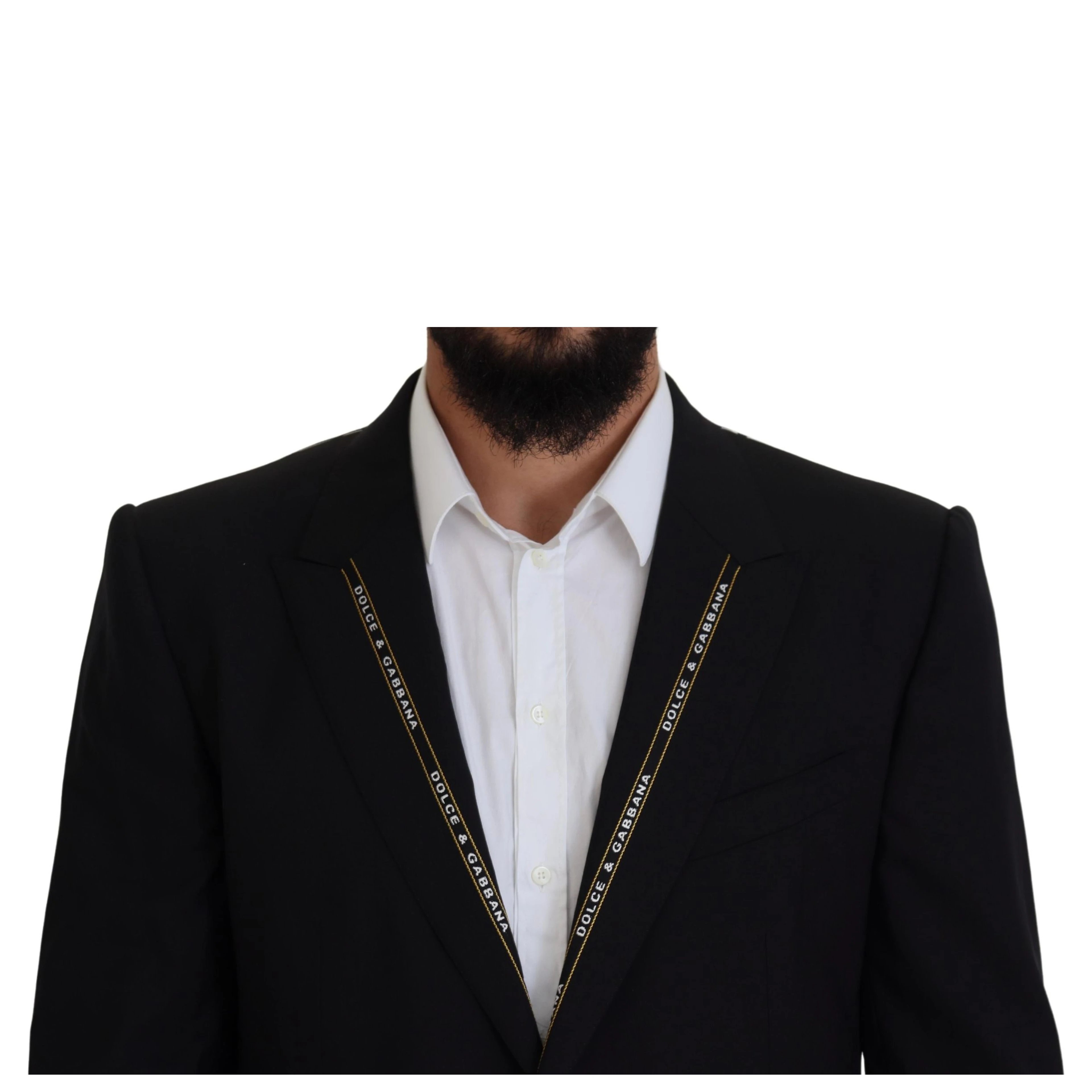 Black Wool Stretch Slim Fit Jacket Blazer