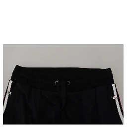 Black DG Print Mens Jogger Pants