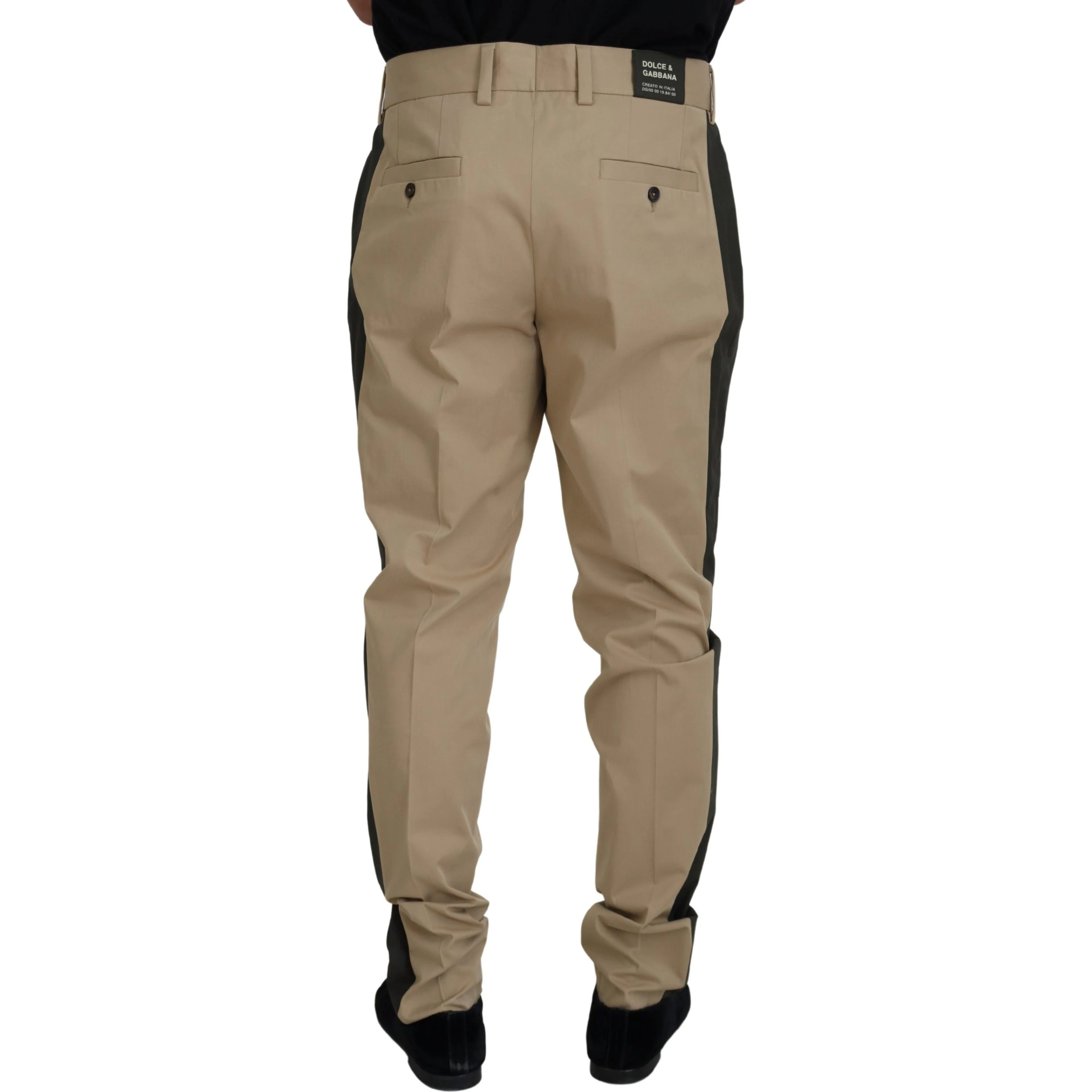 Brown Black Cotton Chino Men Pants