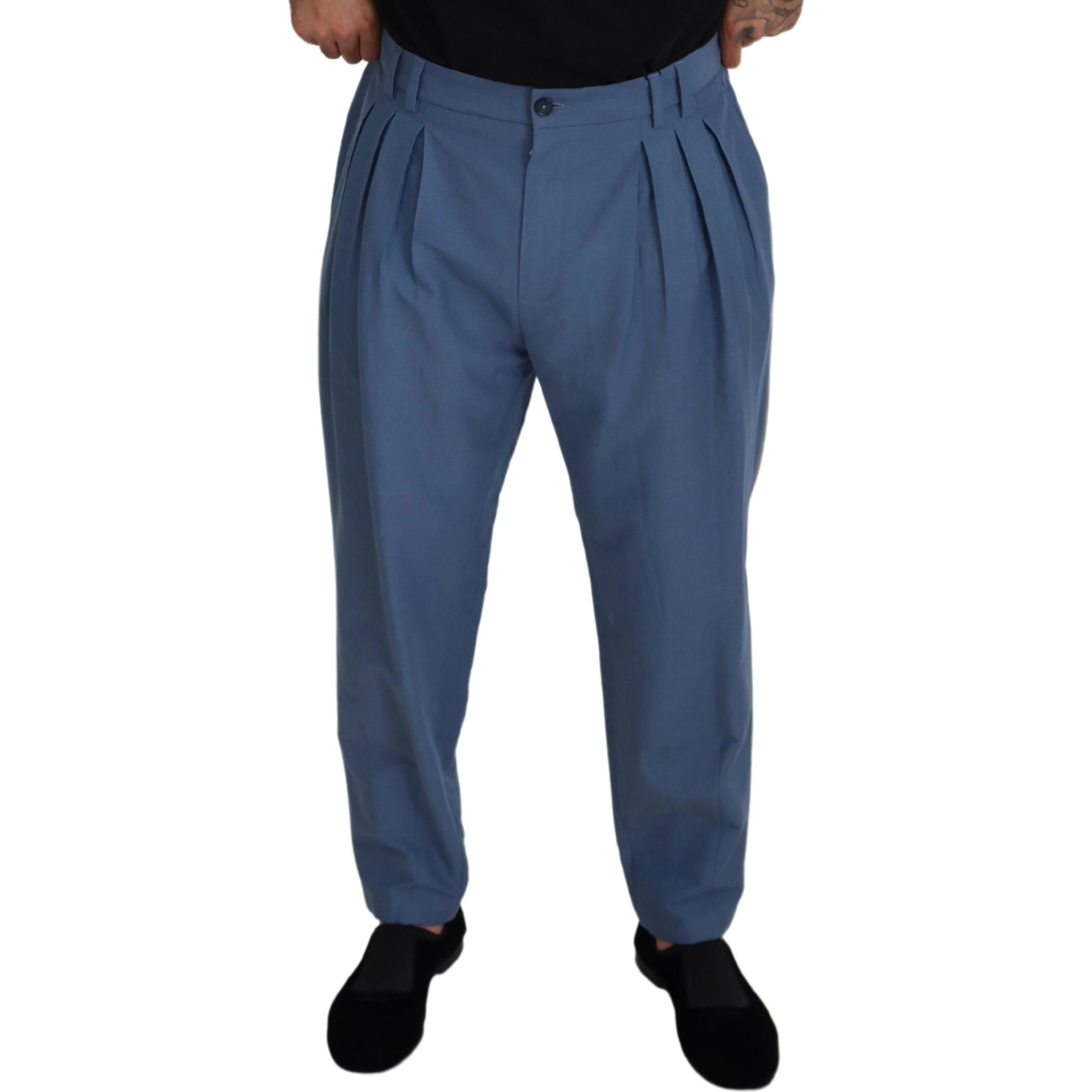 Blue Linen Chino Formal Pants