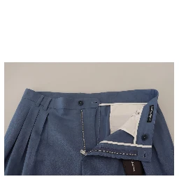 Blue Linen Chino Formal Pants