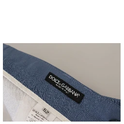 Blue Linen Chino Formal Pants