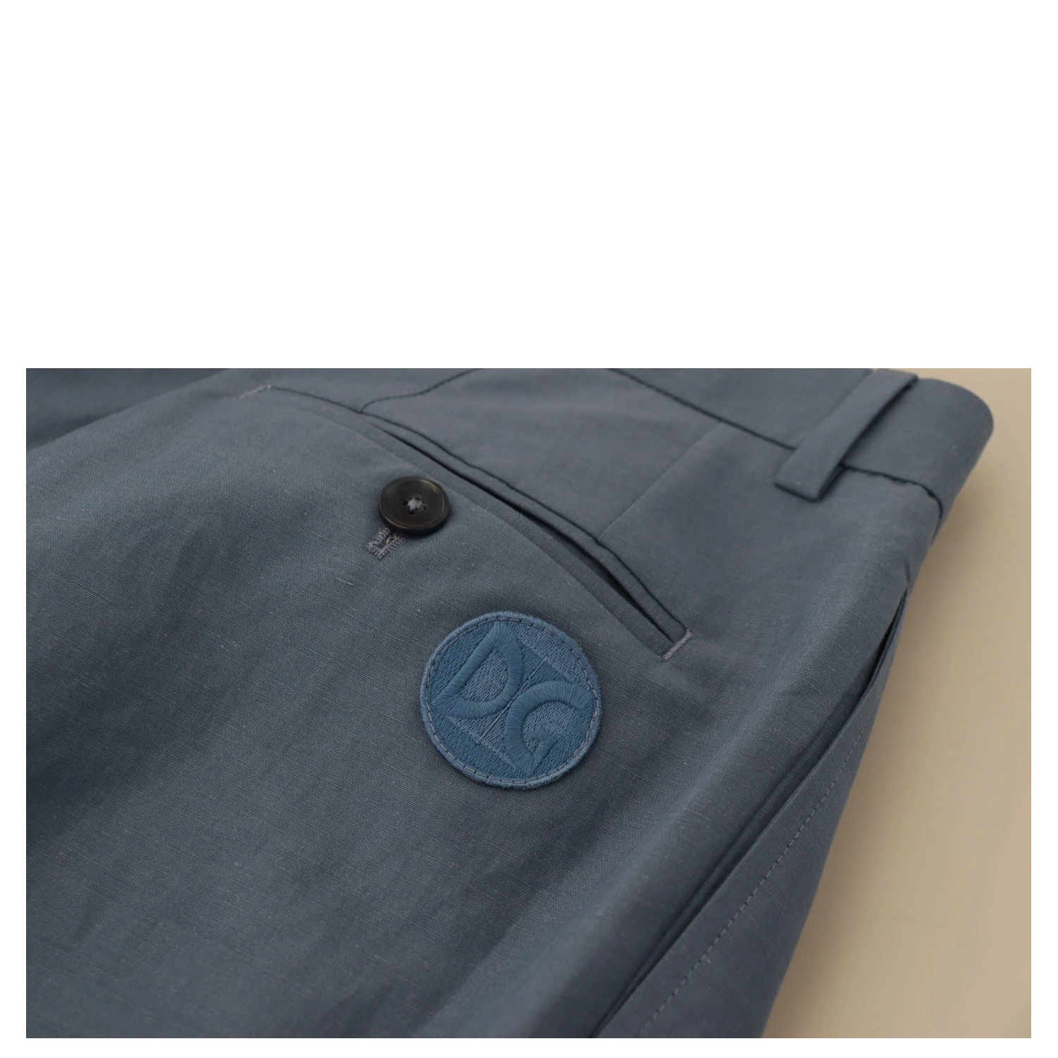 Blue Linen Chino Formal Pants