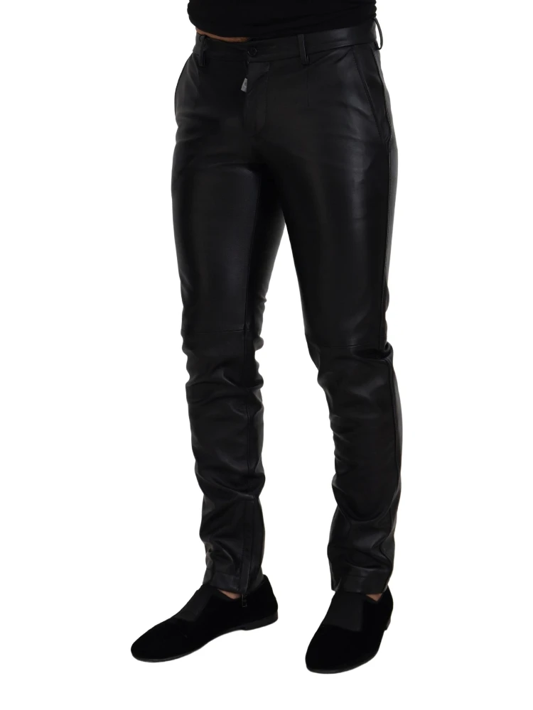 Black Shiny Stretch Skinny Pants alternative