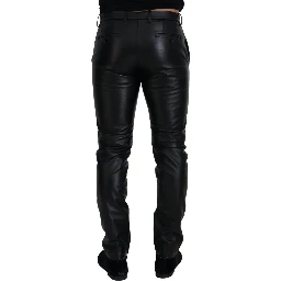 Black Shiny Stretch Skinny Pants