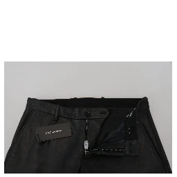 Black Shiny Stretch Skinny Pants