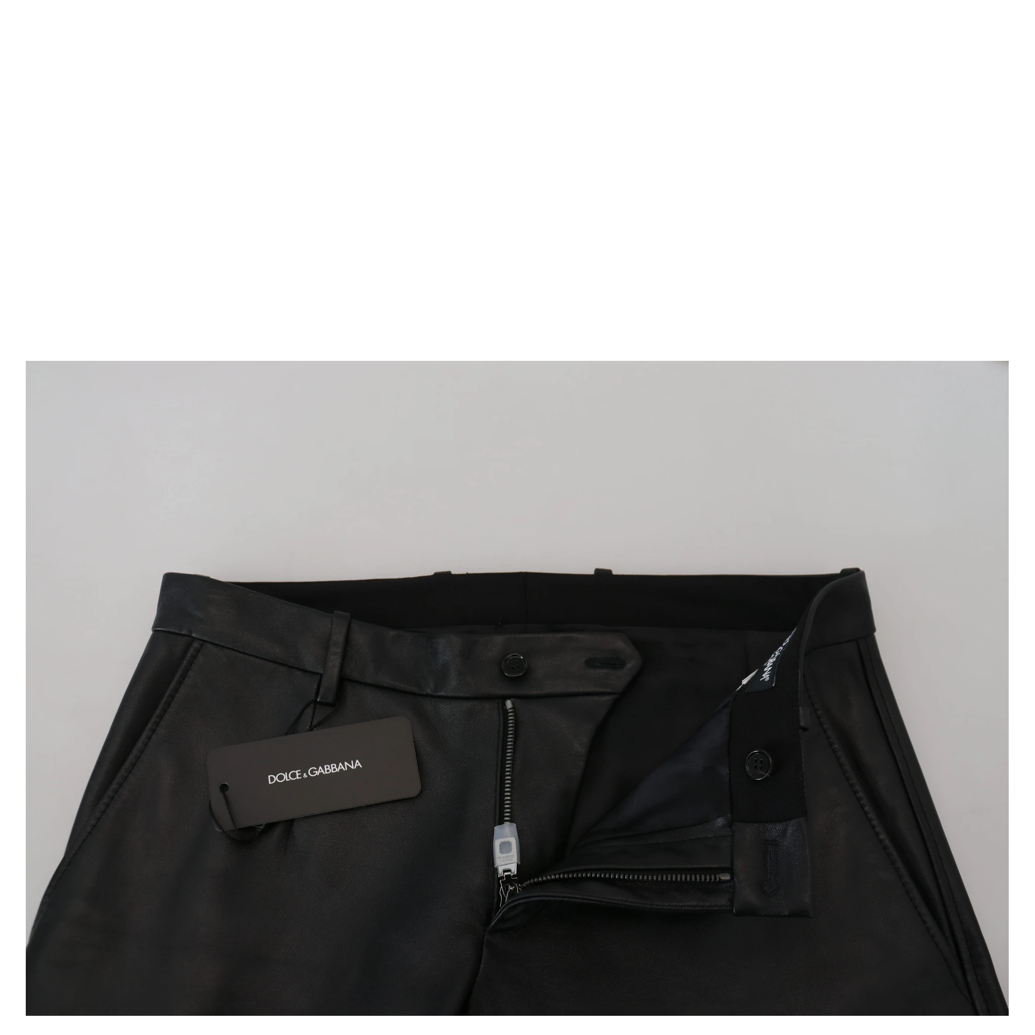 Black Shiny Stretch Skinny Pants