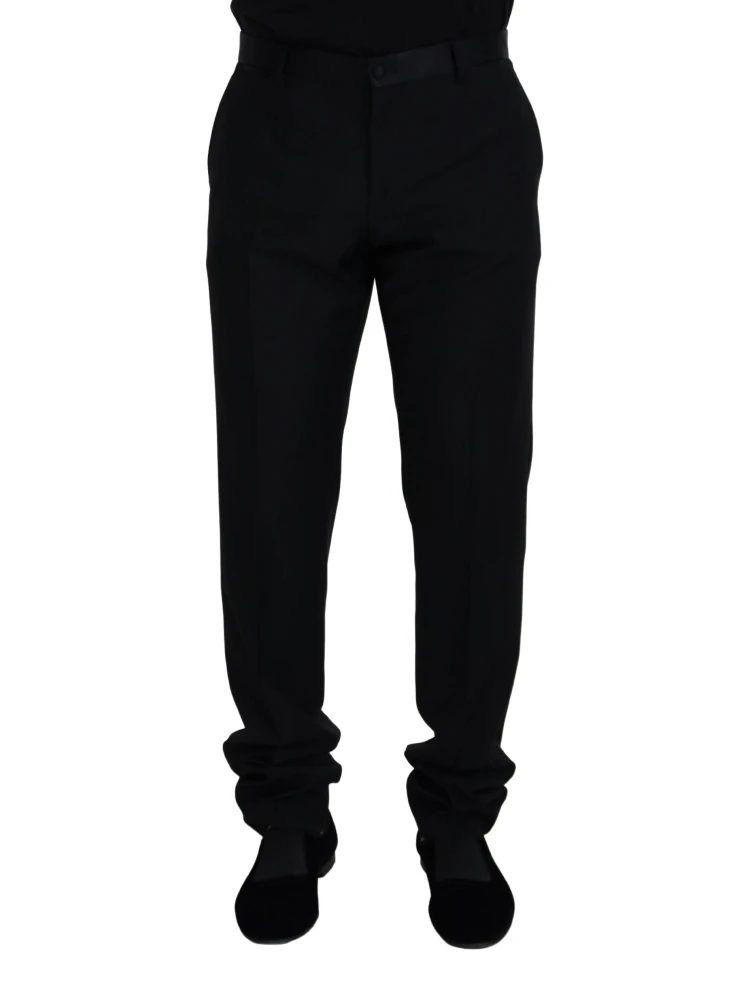 Black Wool Chino Formal Pants