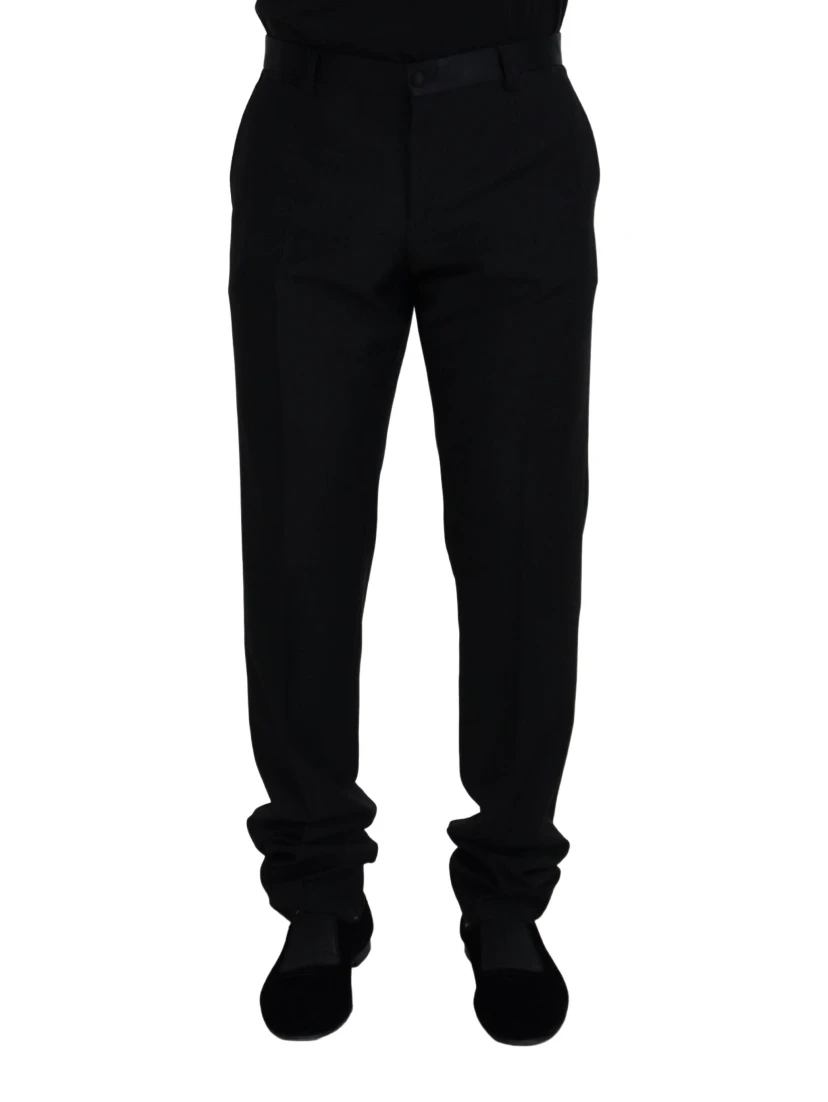 Black Wool Chino Formal Pants