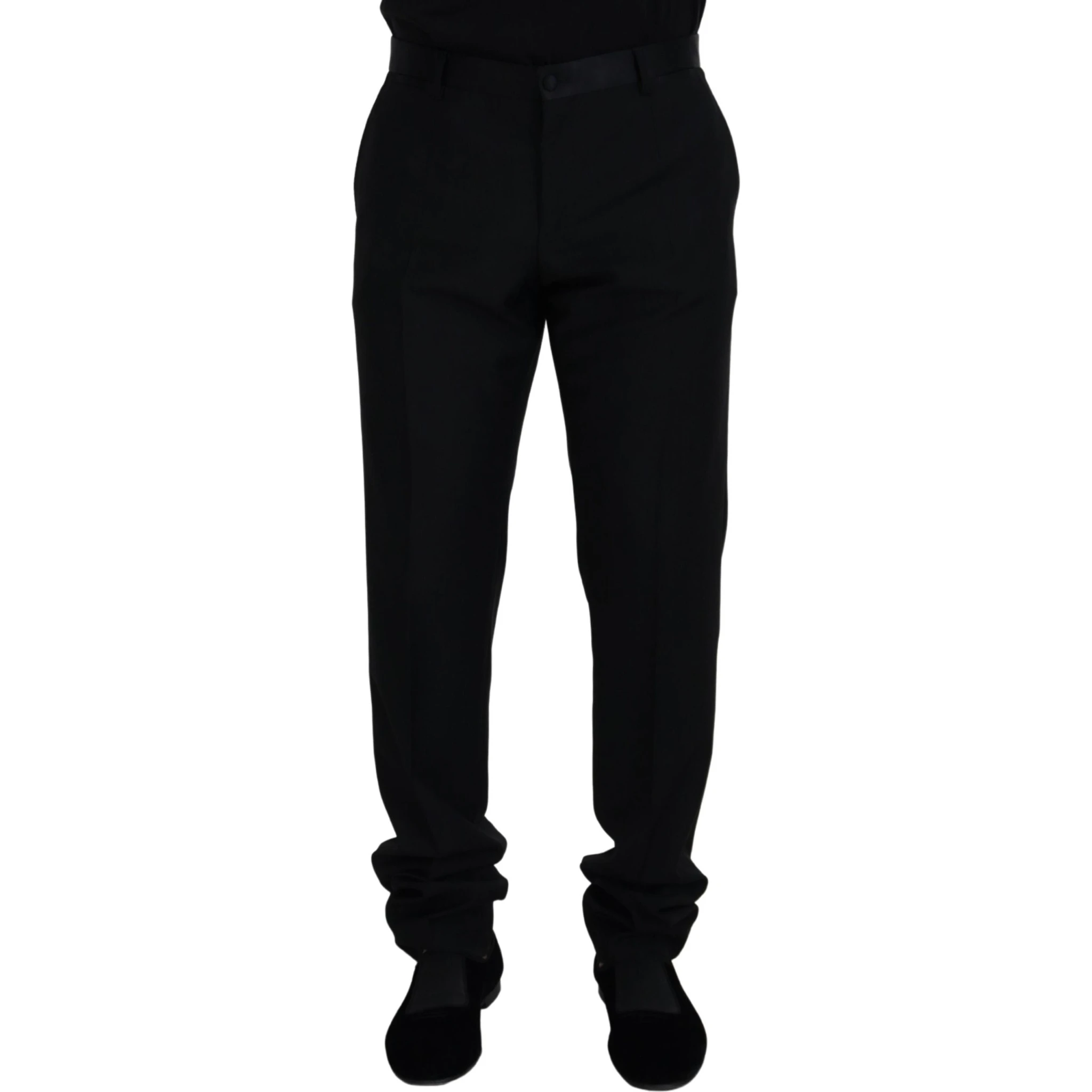 Black Wool Chino Formal Pants