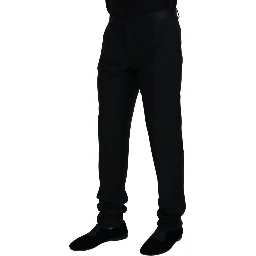Black Wool Chino Formal Pants