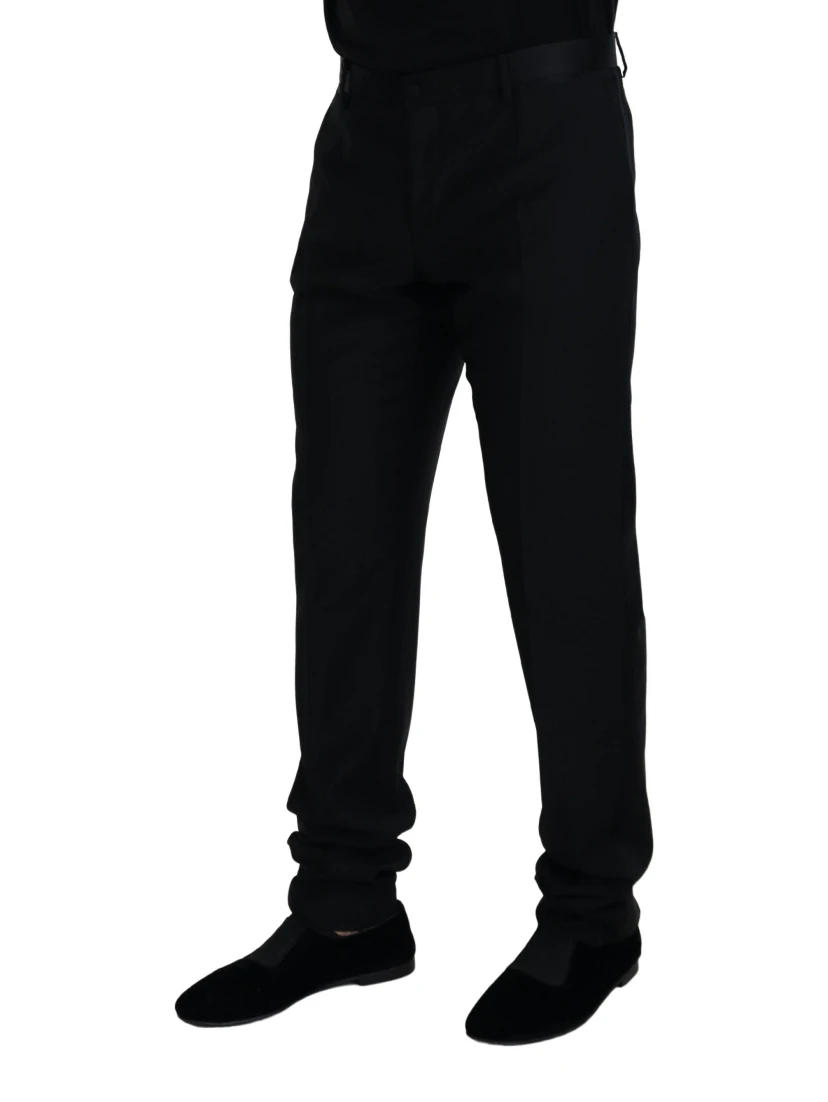 Black Wool Chino Formal Pants