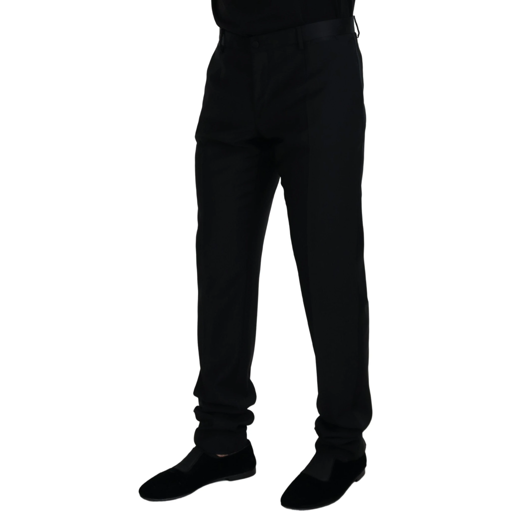 Black Wool Chino Formal Pants